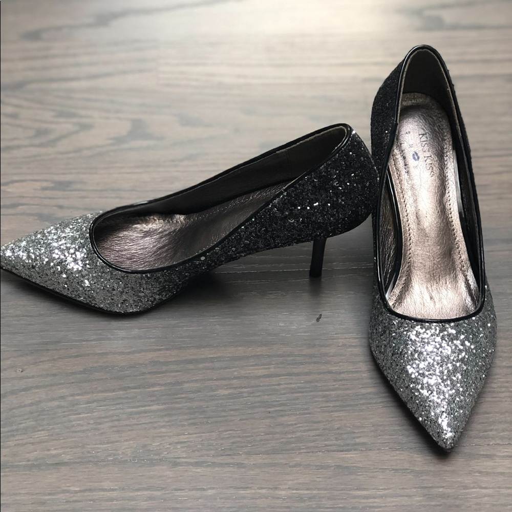 Kiss Kiss sparkle ombré kitten heel